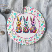 Niedliche, farbenfrohe 3 Ostersonne Button (Beispiel)