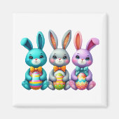 Niedliche, farbenfrohe 3 Ostersonne Magnet (Vorne)