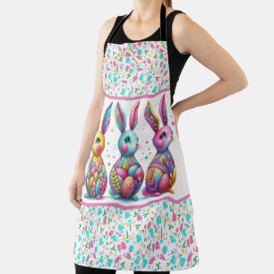Niedliche, farbenfrohe 3 Ostersonne Schürze
