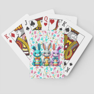 Niedliche, farbenfrohe 3 Ostersonne Spielkarten