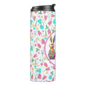 Niedliche, farbenfrohe 3 Ostersonne Thermosbecher (Nach links gedreht)