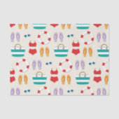 Niedliche Farbenfrohe Beach Holiday Pattern Sommer Seidenpapier (Vorderseite)