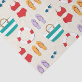 Niedliche Farbenfrohe Beach Holiday Pattern Sommer Seidenpapier (Ausschnitt)