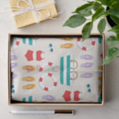 Niedliche Farbenfrohe Beach Holiday Pattern Sommer Seidenpapier (Geschenk)