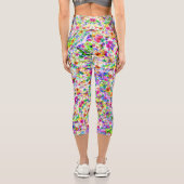 Niedliche farbenfrohe Blume Case-Mate iPhon Capri Leggings (Rückseite)