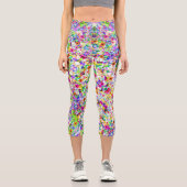 Niedliche farbenfrohe Blume Case-Mate iPhon Capri Leggings (Vorderseite)
