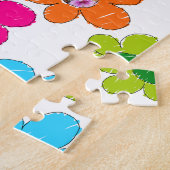 Niedliche farbenfrohe Blume Hund Mama Fun Foto Col Puzzle (Seite)