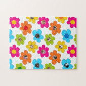 Niedliche farbenfrohe Blume Hund Mama Fun Foto Col Puzzle (Horizontal)