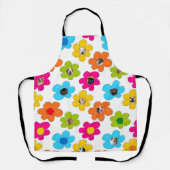 Niedliche farbenfrohe Blume Hund Mama Fun Foto Col Schürze (Vorderseite)