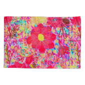 Niedliche farbenfrohe Blume Kissenbezug (Rückseite-Links)