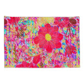 Niedliche farbenfrohe Blume Kissenbezug (Rückseite-Rechts)