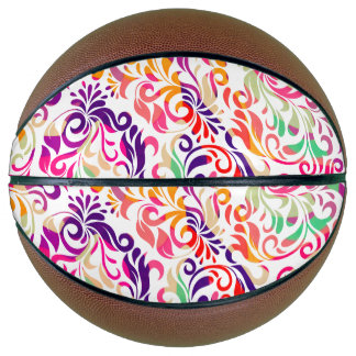 Niedliche, farbenfrohe Blume-Muster All Over-Pri Basketball