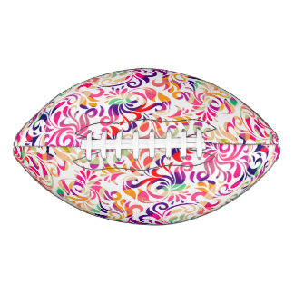 Niedliche, farbenfrohe Blume-Muster All Over-Pri Football