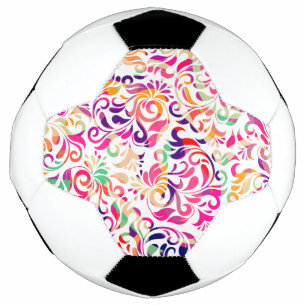 Niedliche, farbenfrohe Blume-Muster All Over-Pri Fußball