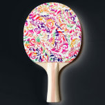 Niedliche, farbenfrohe Blume-Muster All Over-Pri Tischtennis Schläger<br><div class="desc">Niedliches Farbmuster der Blume</div>