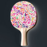 Niedliche, farbenfrohe Blume-Muster All Over-Pri Tischtennis Schläger<br><div class="desc">Niedliches Farbmuster der Blume</div>