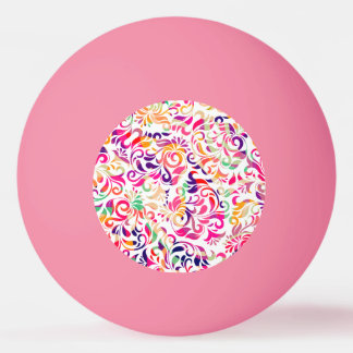 Niedliche, farbenfrohe Blume-Muster All Over-Pri Tischtennisball