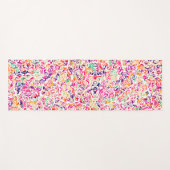 Niedliche, farbenfrohe Blume-Muster All Over-Pri Yogamatte (Vorderseite (Horizontal))