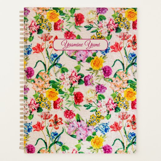 Niedliche farbenfrohe Blume Planer (Vorderseite)