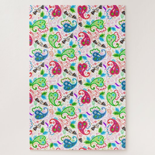 Niedliche farbenfrohe Blume Puzzle (Vertikal)