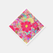 Niedliche farbenfrohe Blume Serviette (Ecke)