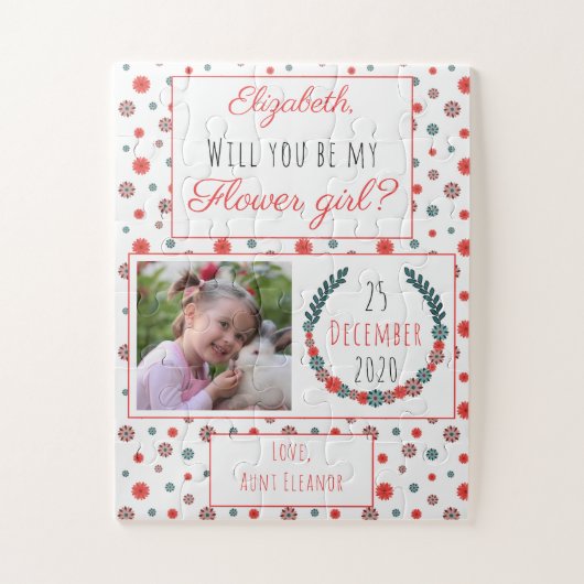 Niedliche, farbenfrohe Blume wird mein Blumenmädch Puzzle (Vertikal)