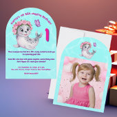 Niedliche Farbenfrohe Blumenmeere Löwe Girl Kinder Einladung