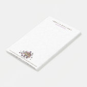 Niedliche farbenfrohe Blütenbaby Elephant Illustra Post-it Klebezettel (angewinkelt)