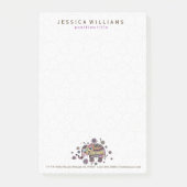 Niedliche farbenfrohe Blütenbaby Elephant Illustra Post-it Klebezettel (Vorderseite)