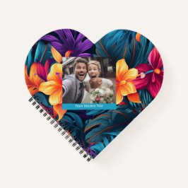 Niedliche Farbenfrohe Blütenfaser für Spiralfolien Notizblock