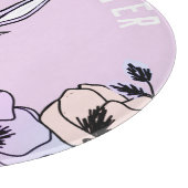 Niedliche Farbenfrohe Bunny Magnolia Blume Ostern Schneidebrett (Ecke)