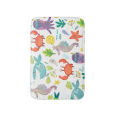 Niedliche farbenfrohe Cartoon Sea Animes Nahtloses Badematte (Vorderseite Vertikal)