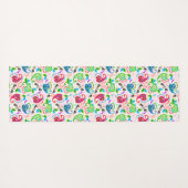 Niedliche farbenfrohe Dekorationsmuster Blume Schü Yogamatte (Rückseite (Horizontal))
