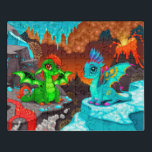 Niedliche farbenfrohe Drachen Vulkantal Puzzle<br><div class="desc">Dieses niedliche Design besticht durch farbenfrohe Drachen in einem Vulkantal. #dragons #niedlich #colorful #bright #fantasy #imagination #imagination #kids #giftsforkids #giftsforboys #giftsforgirls #puzzles #jigsaw #jigsawpuzzles #fun</div>