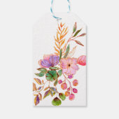 Niedliche, farbenfrohe Dusche mit Blumenblütendusc Geschenkanhänger (Rückseite)