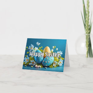 Niedliche, farbenfrohe Eier Frohe Ostern Feiertagskarte
