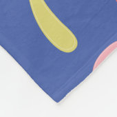 Niedliche Farbenfrohe einfache Zahlen Muster Blau Fleecedecke (Ecke)