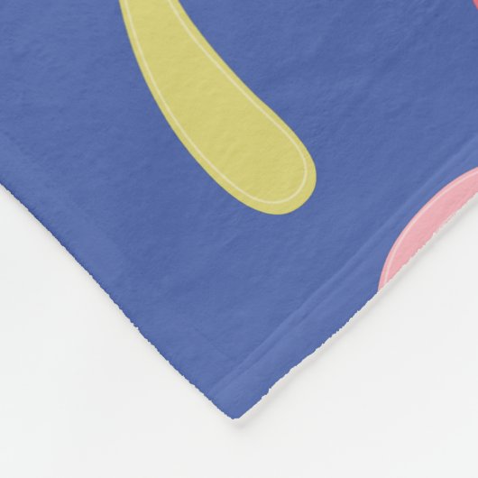 Niedliche Farbenfrohe einfache Zahlen Muster Blau Fleecedecke (Ecke)
