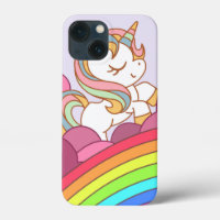 Niedliche, farbenfrohe Einhorn- und Regenbogenkuns