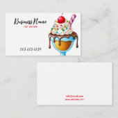 Niedliche Farbenfrohe Eiscreme Visitenkarte (Vorne/Hinten)