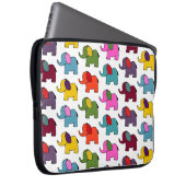 Niedliche, farbenfrohe Elefanten Cartoon viel Glüc Laptopschutzhülle (Vorne Rechts)