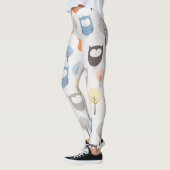 niedliche, farbenfrohe Eule Leggings (Links)