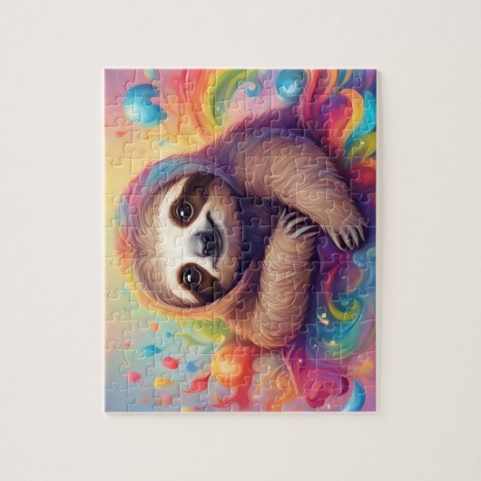 Niedliche, farbenfrohe Fahne Puzzle (Vertikal)