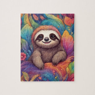 Niedliche, farbenfrohe Fahne Puzzle