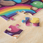 Niedliche, farbenfrohe Faultier mit Bonbons und Sü Puzzle (Seite)