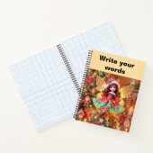 Niedliche, farbenfrohe Fee am Weihnachtsbaum Notizblock (Innenseite)