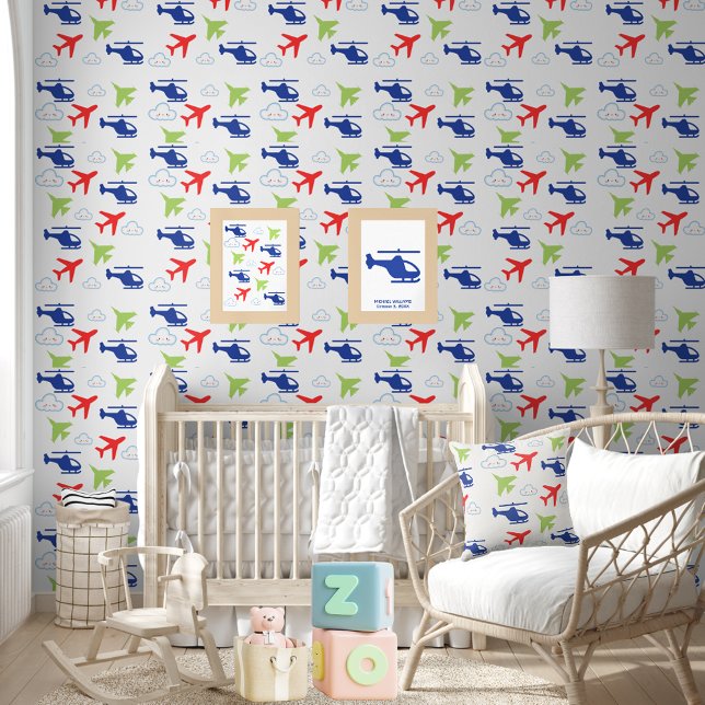 Niedliche Farbenfrohe Flugzeuge und Wolken, Fun Av Tapete (Von Creator hochgeladen)