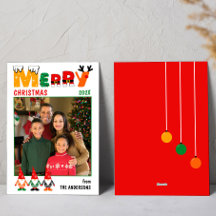 Niedliche farbenfrohe Gnomes Frohe Weihnachten Ein