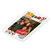 Niedliche farbenfrohe Gnomes Frohe Weihnachtsfamil Magnet (Linke Seite)