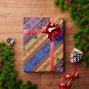 Niedliche, farbenfrohe Hand zeichnend Tasse Geschenkpapier